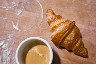 Croissant coffee